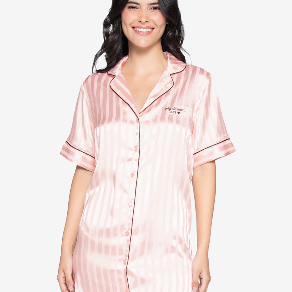 LADY GENNY - Camisola Satín Mujer Con Diseños