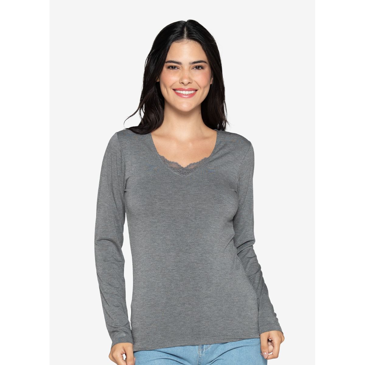 LADY GENNY - Camiseta Mujer Manga Larga Modal