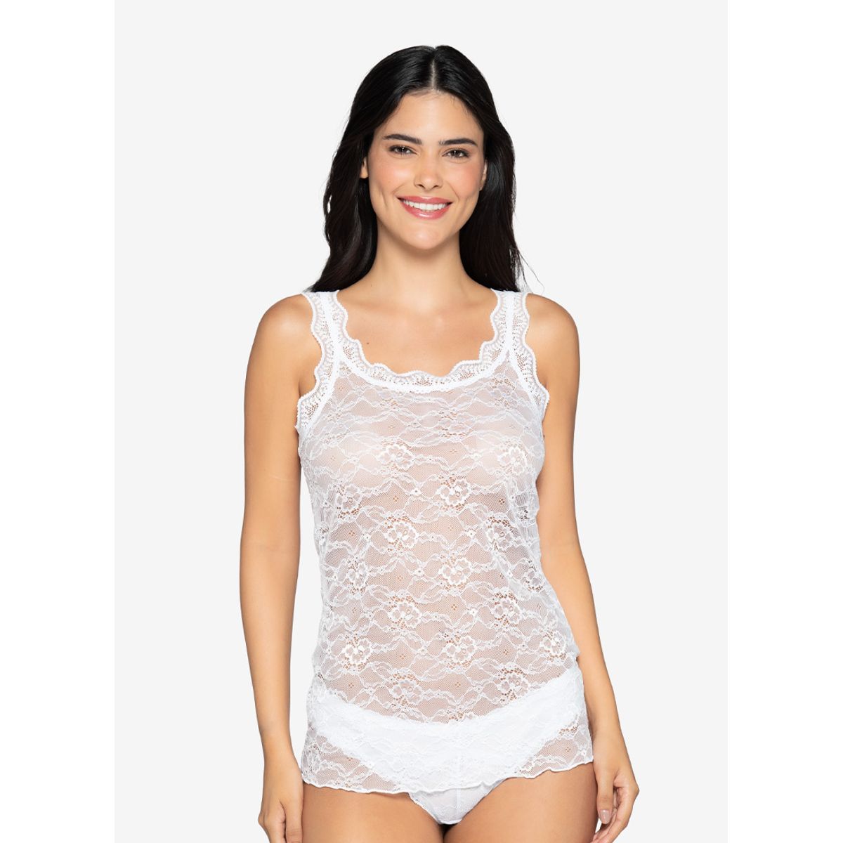 LADY GENNY - Camiseta Encaje Mujer