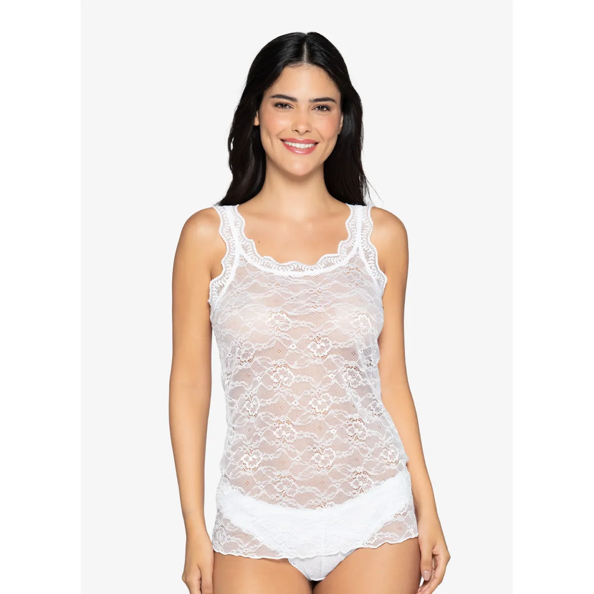 LADY GENNY - Camiseta Encaje Mujer