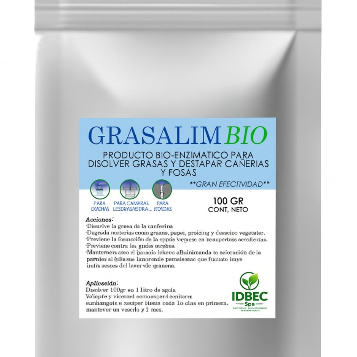 GENERICO - Grasalimbio disuelve grasas fosas cañerías