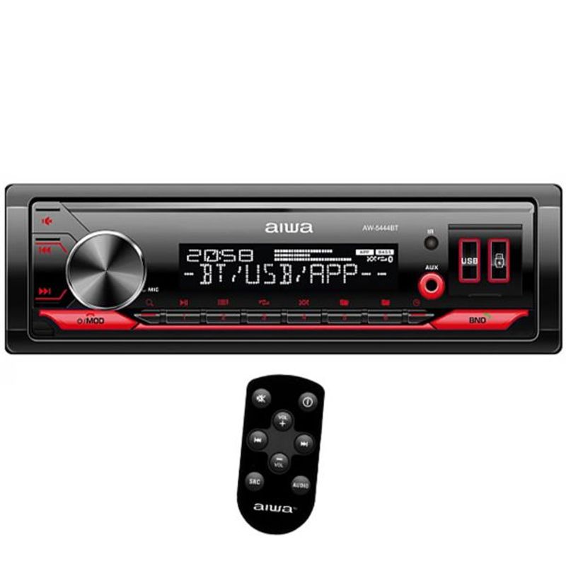 AIWA - RADIO PARA AUTO AW5444BT AIWA BLUETOOTH luz led roja