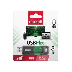 GENERICO - Pack de 3 Pendrives Maxell Flix 8GB 20 verde diseño Flix