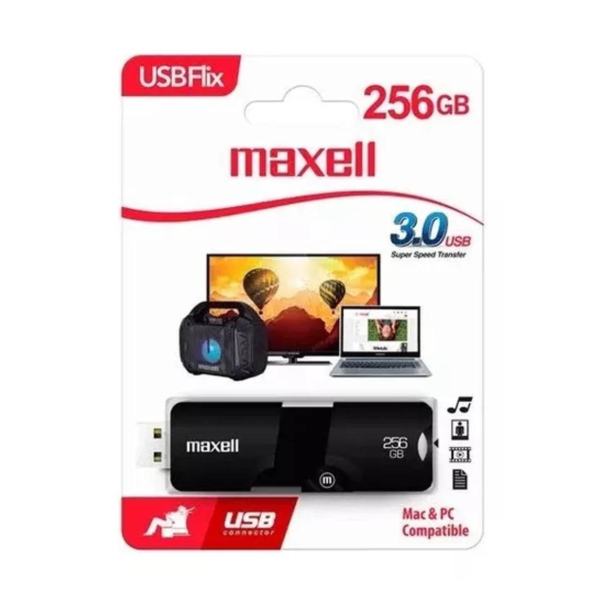 GENERICO - Pendrive Maxell FLIX 256GB USB 32