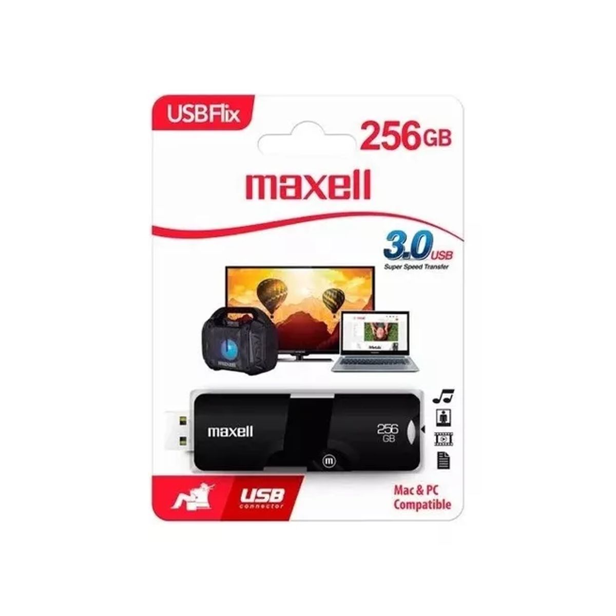 GENERICO - Pendrive Maxell FLIX 256GB USB 32