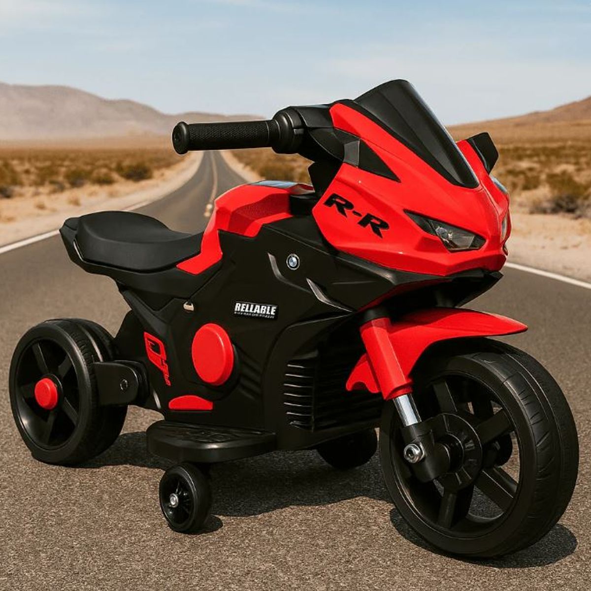 GENERICO - Moto Electrica Juguete Antivuelco Niños Luz Sonido