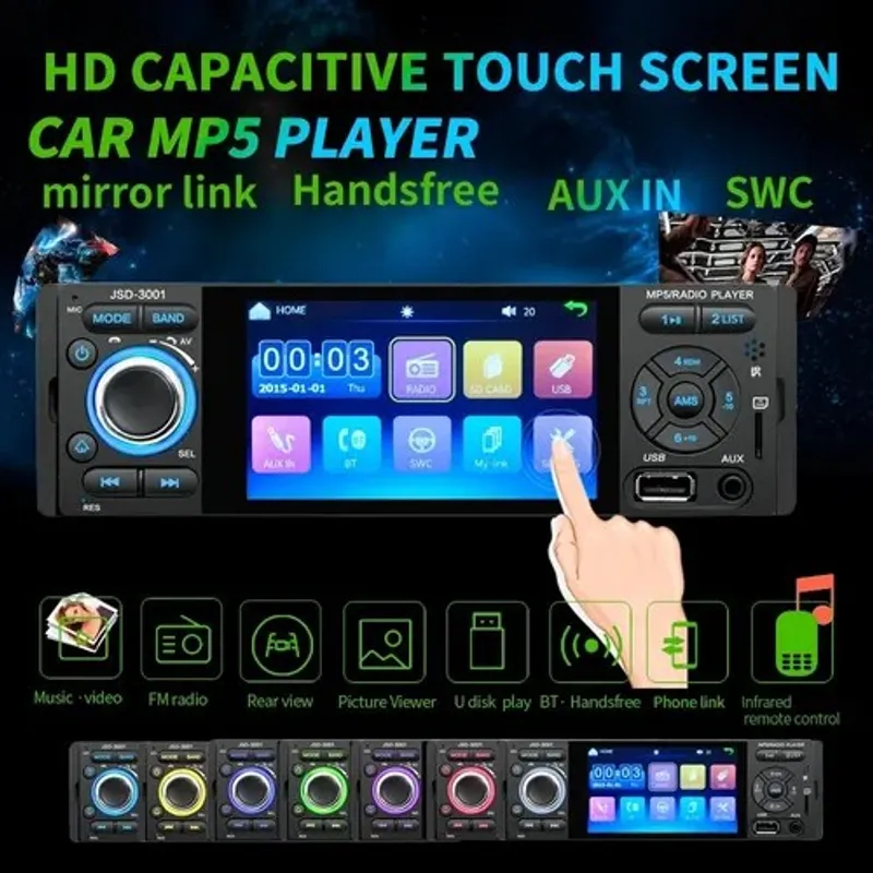 AIWA - RADIO DE AUTO AIWA AW440 CON PANTALLA TACTIL DE 4