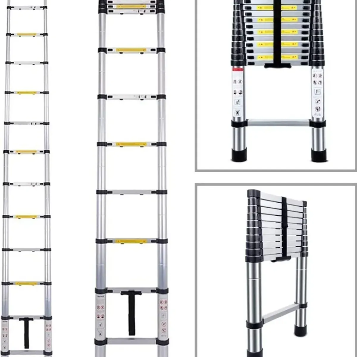 GENERICO - Escalera Telescópica 4.4 Metros Aluminio 150 Kg