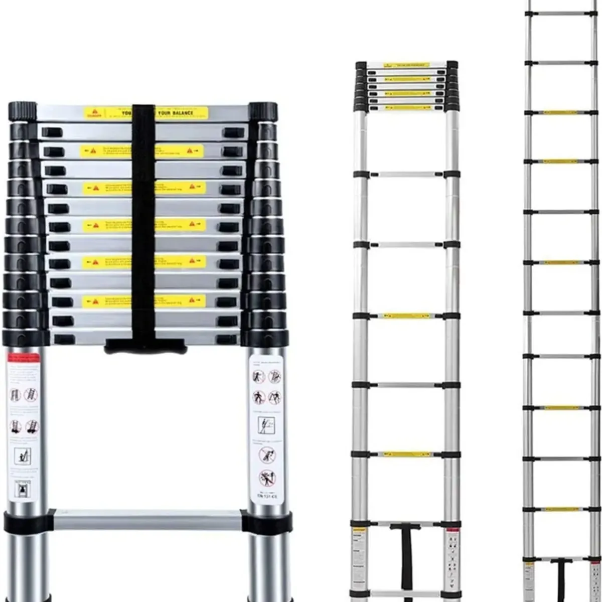 GENERICO - Escalera Telescópica 4.4 Metros Aluminio 150 Kg