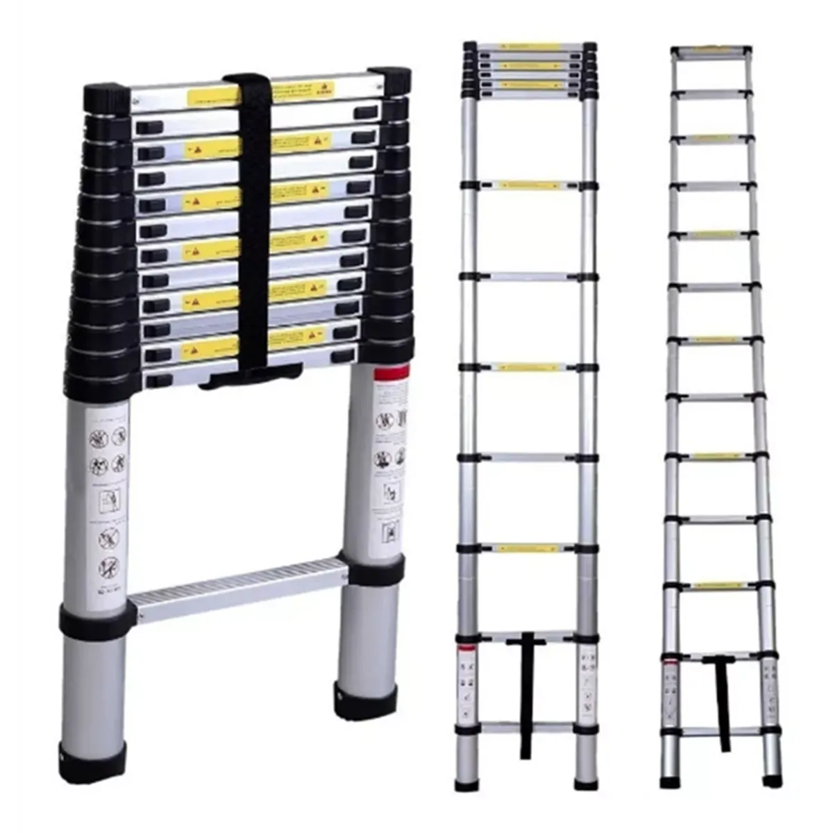 GENERICO - Escalera Telescópica 3.8 Metros Aluminio 150 Kg