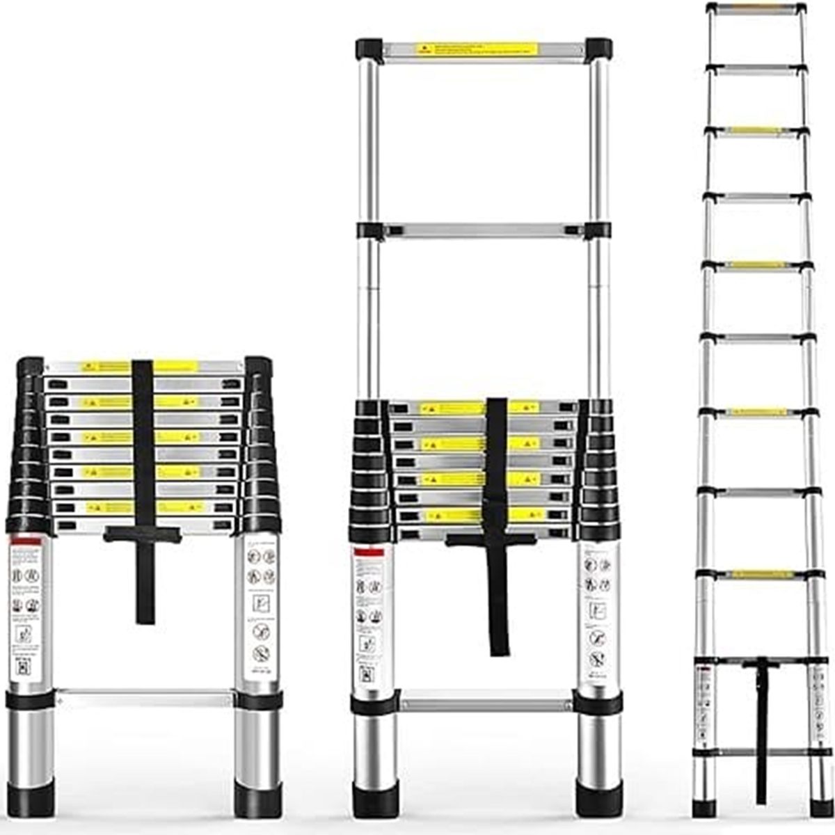 GENERICO - Escalera Telescópica 3.2 Metros Aluminio 150 Kg