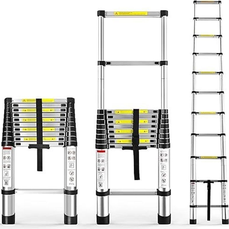 GENERICO - Escalera Telescópica 3.2 Metros Aluminio 150 Kg