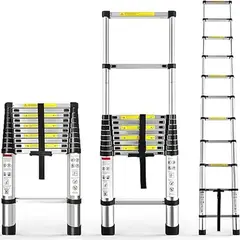 GENERICO - Escalera Telescópica 3.2 Metros Aluminio 150 Kg