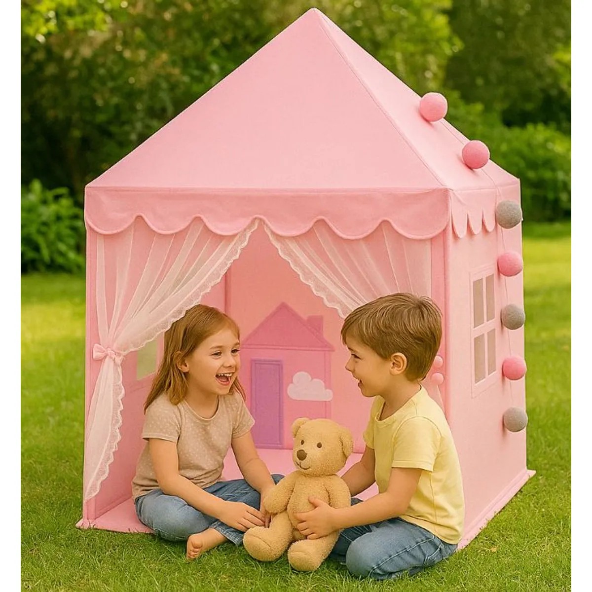 GENERICO - Carpa Casa Para Ninas Ninos Iluminada Top Ventas