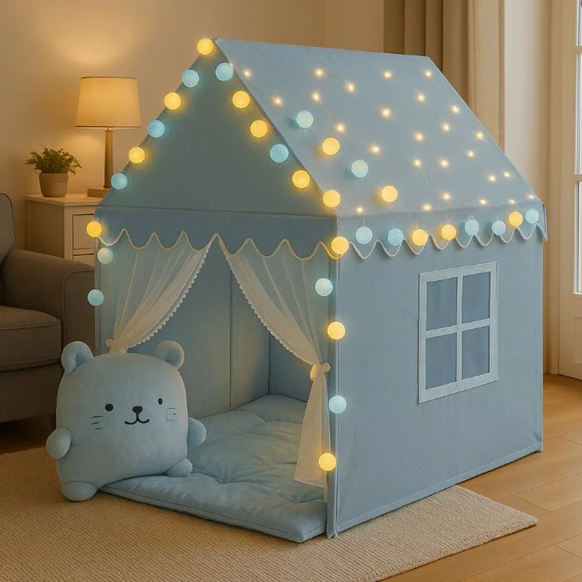 GENERICO - Carpa Casa Para Ninas Ninos Iluminada Top Ventas