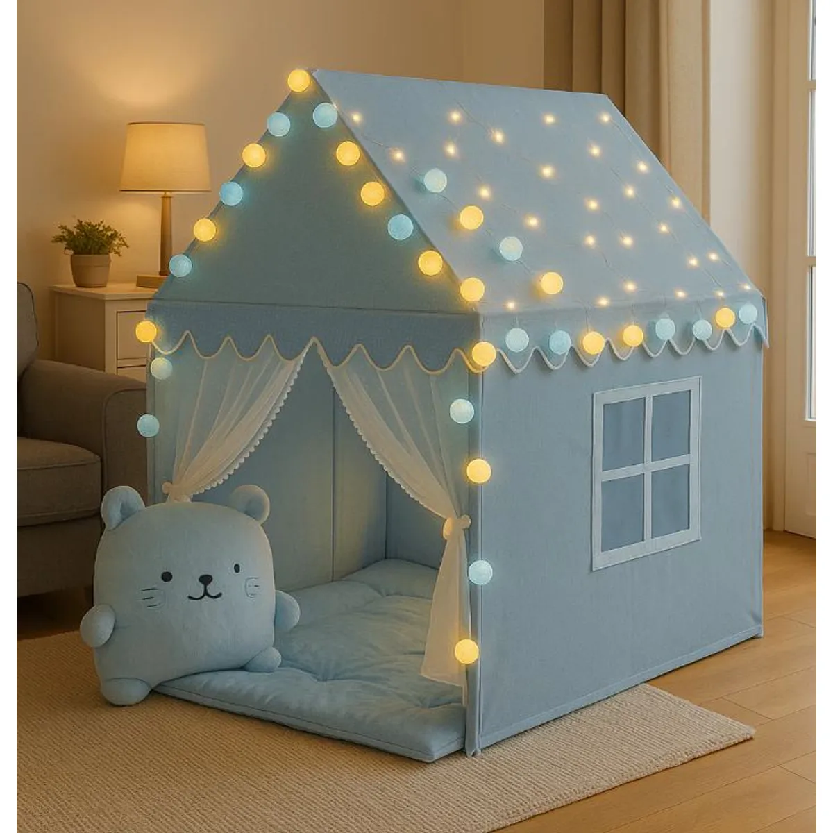 GENERICO - Carpa Casa Para Ninas Ninos Iluminada Top Ventas