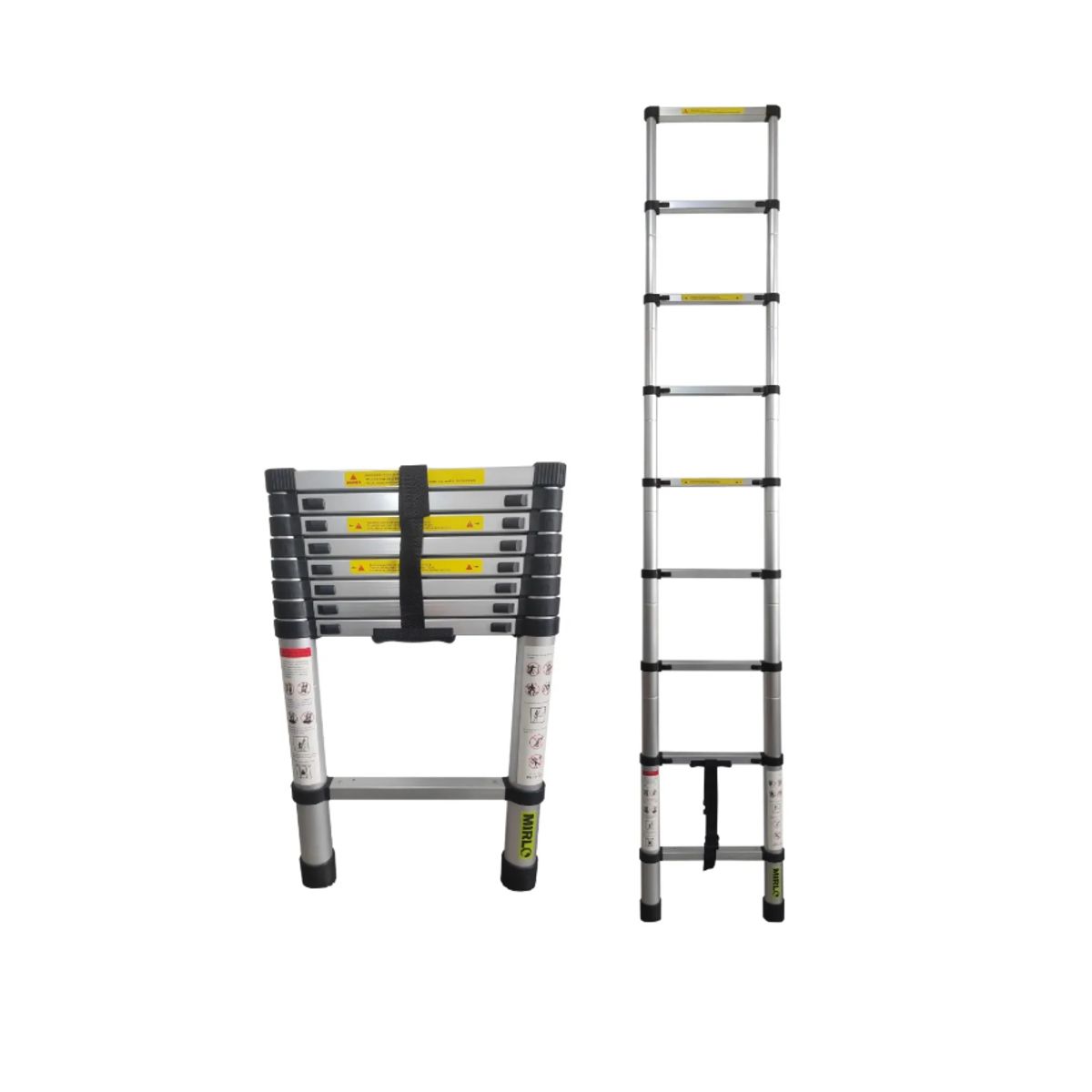 GENERICO - Escalera Telescópica 2.6 Metros Aluminio 150 Kg