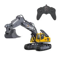 RETROEXCAVADORA CONTROL REMOTO 11 CANALES 1:18 AMARILLA