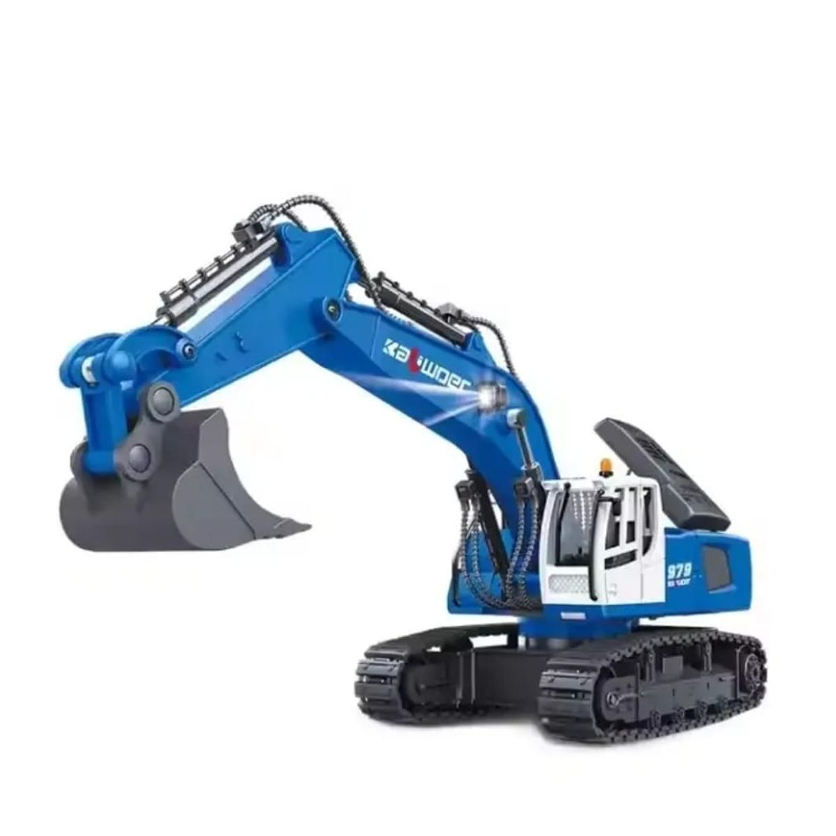 GENERICO - RETROEXCAVADORA CONTROL REMOTO 11 CANALES 1:18 AZUL