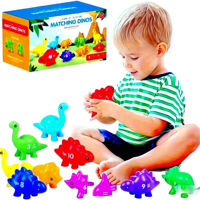GENERICO - Juguete Dinosaurios Combinación  De Números Jugando aprendo