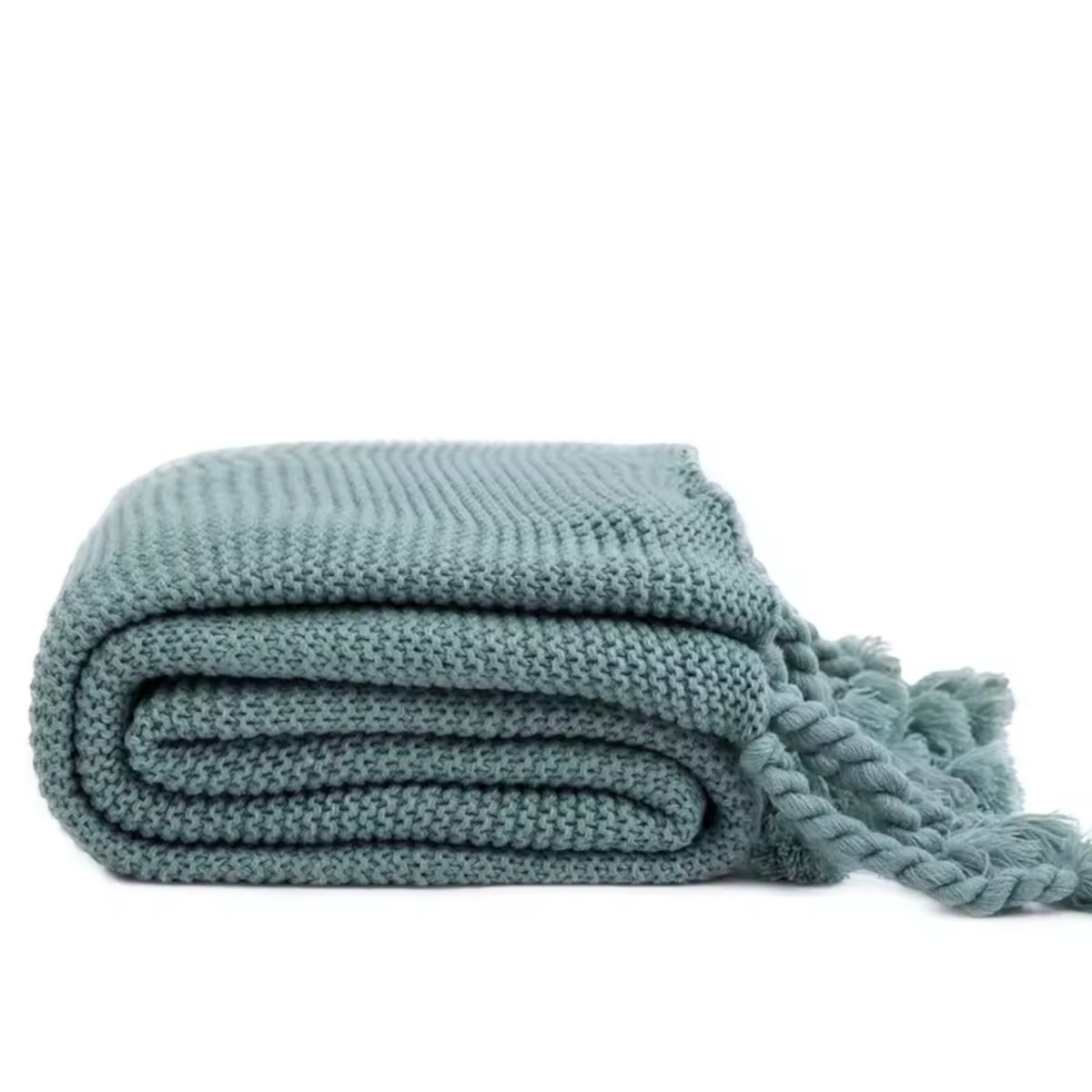 GENERICO - Manta Encaje De Lana Gruesa Tejida A Mano Premium 150x230cm Verde