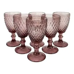 MI DECO HOME CADA DETALLE IMPORTA - SET 6 COPAS DE COLORES MORADO ROMBO