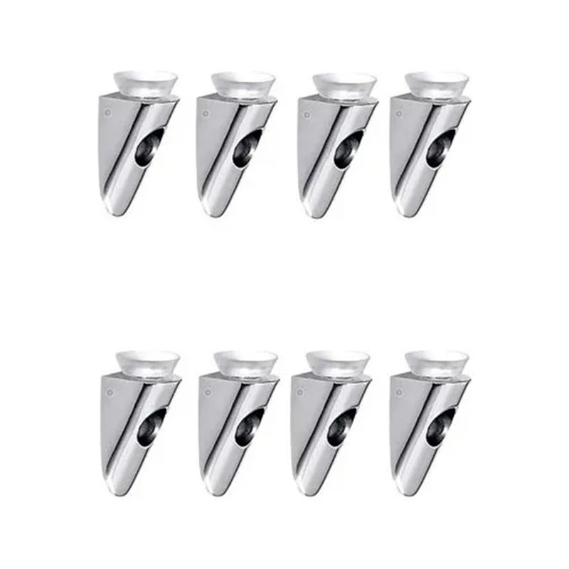 GENERICO - Soporte Repisa Mueble Ventosa Vidrio Sobrepuesto 8 pcs