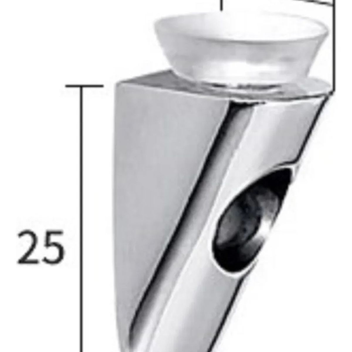 GENERICO - Soporte Repisa Mueble Ventosa Vidrio Sobrepuesto 8 pcs