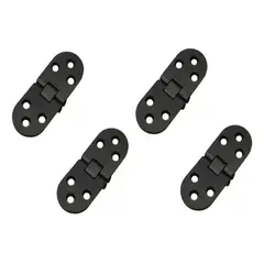 GENERICO - Bisagra Para Puerta Mueble Armario Plegable 180° 4 Unidades Negro