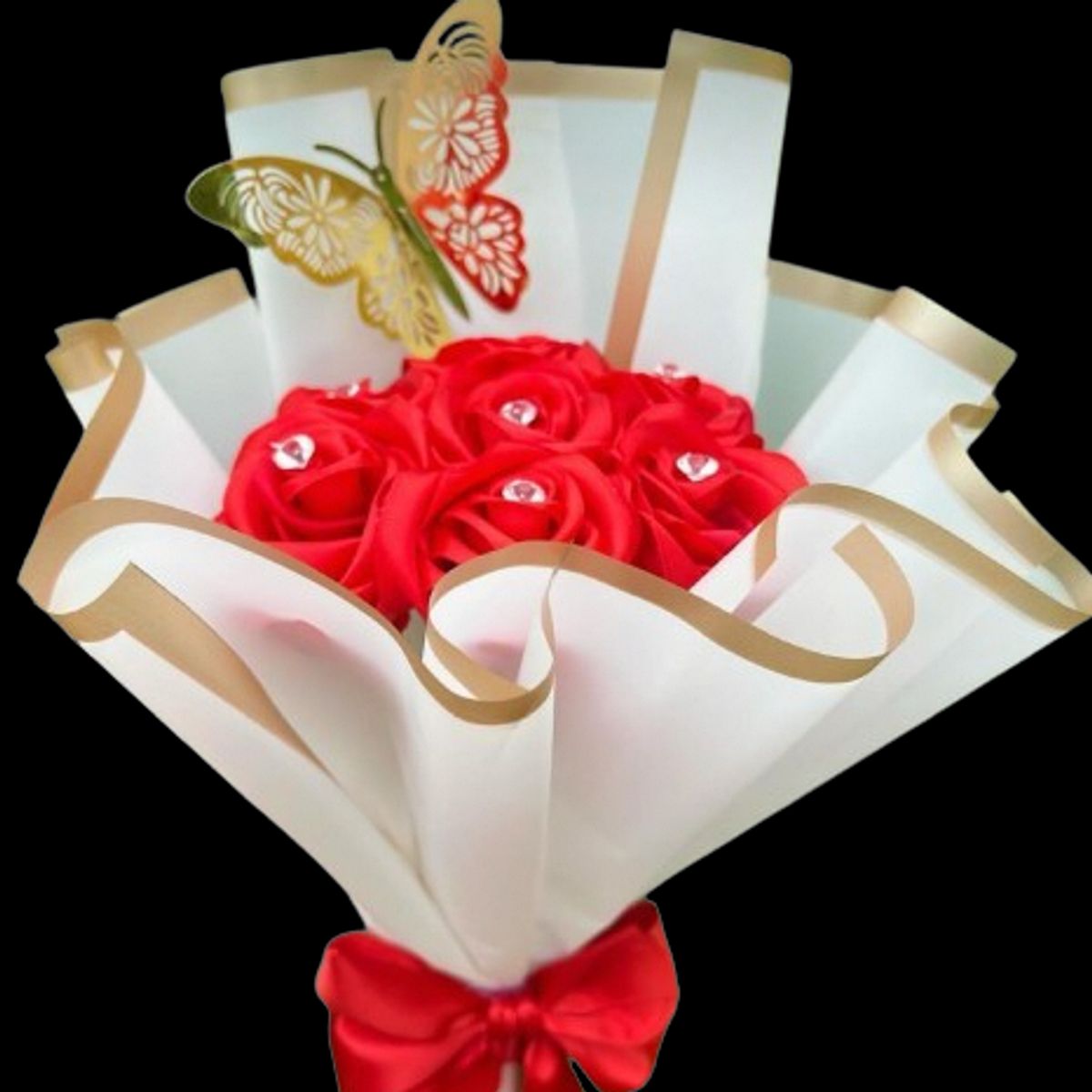 GENERICO - Bouquet de 12 Rosas Rojas Eternas de Jabón