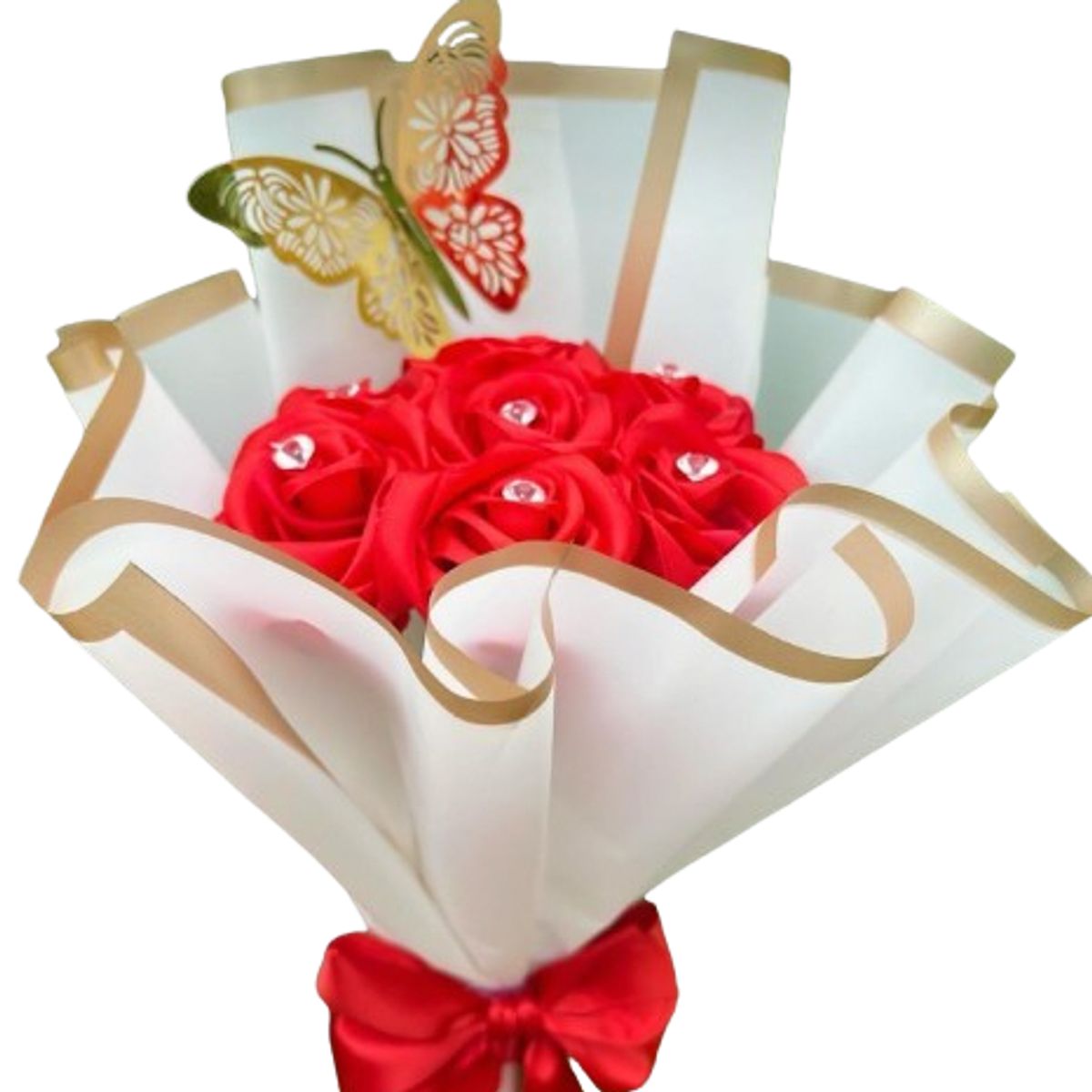 GENERICO - Bouquet de 12 Rosas Rojas Eternas de Jabón