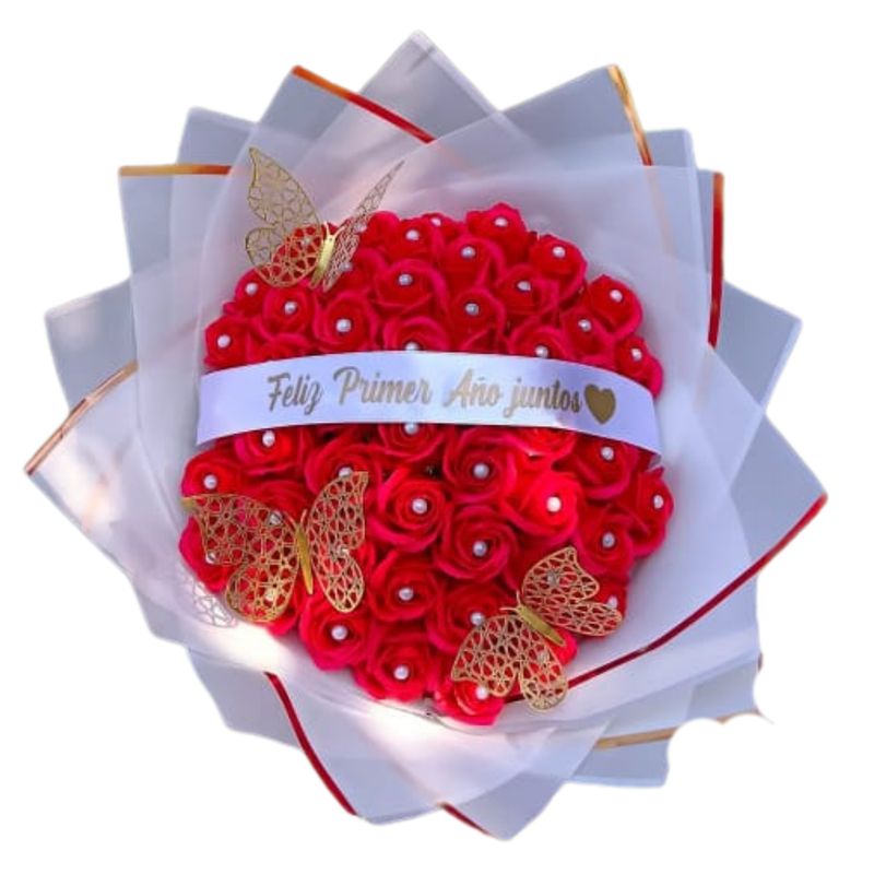GENERICO - Bouquet de Aniversario 50 Rosas Eternas
