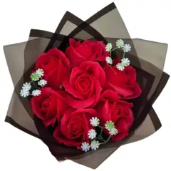 GENERICO - Bouquet de 7 Rosas Rojas Eternas