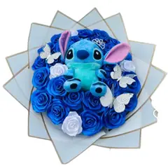 GENERICO - Bouquet de 50 Rosas Azules Eternas