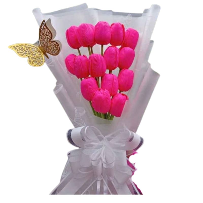 GENERICO - Bouquet de 15 Tulipanes Eternos