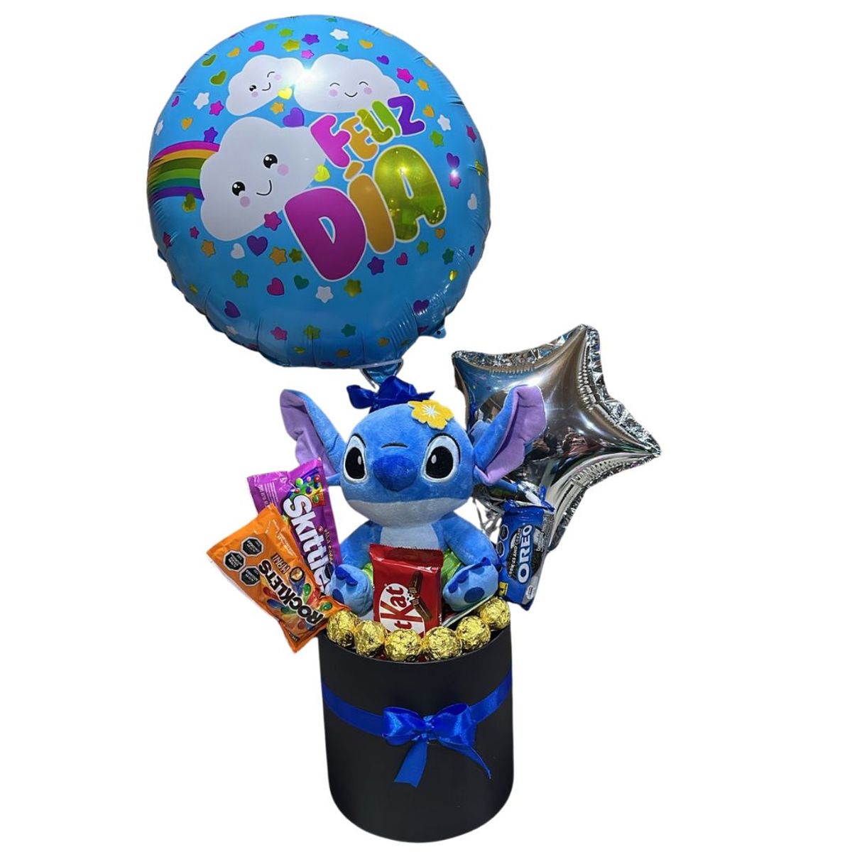 GENERICO - Regalo para Niños con Peluche Stitch Dulces y Globos