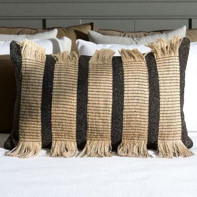Imagen 2 del producto Pack de 02 Fundas De Cojin con detalles en yute 30x50cm md10