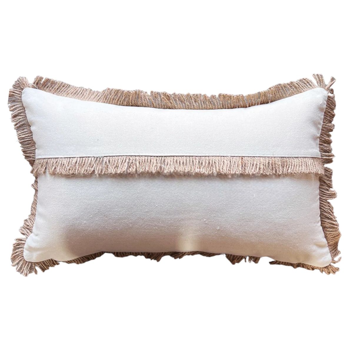 GENERICO - Pack de 02 Fundas De Cojin con detalles en yute 30x50cm md14