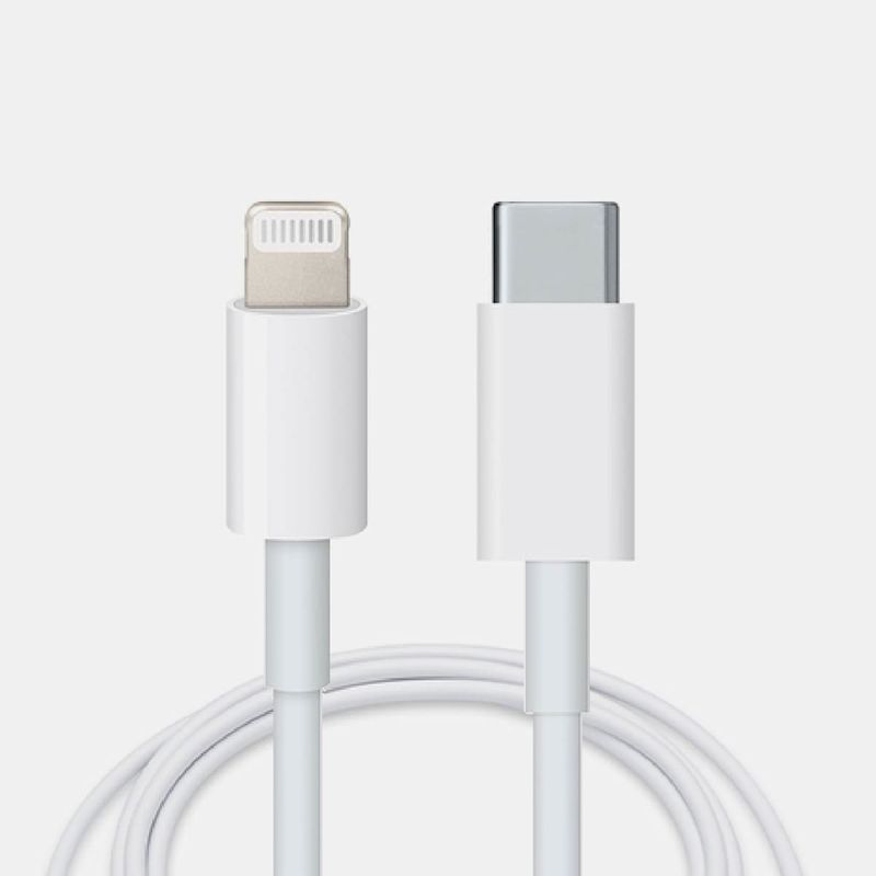GENERICO - Cargador para iPhone o iPad Adaptador USB-C 20W + Cable Lightning