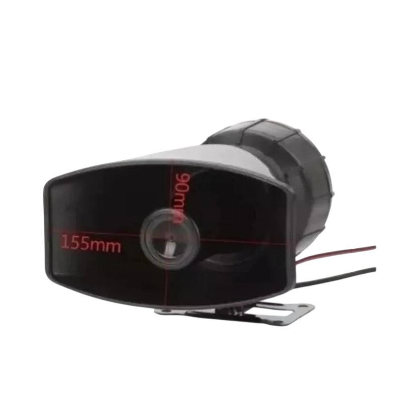GENERICO - Bocina Policial Sirena Carabinero 7 Tonos Megafono 100w