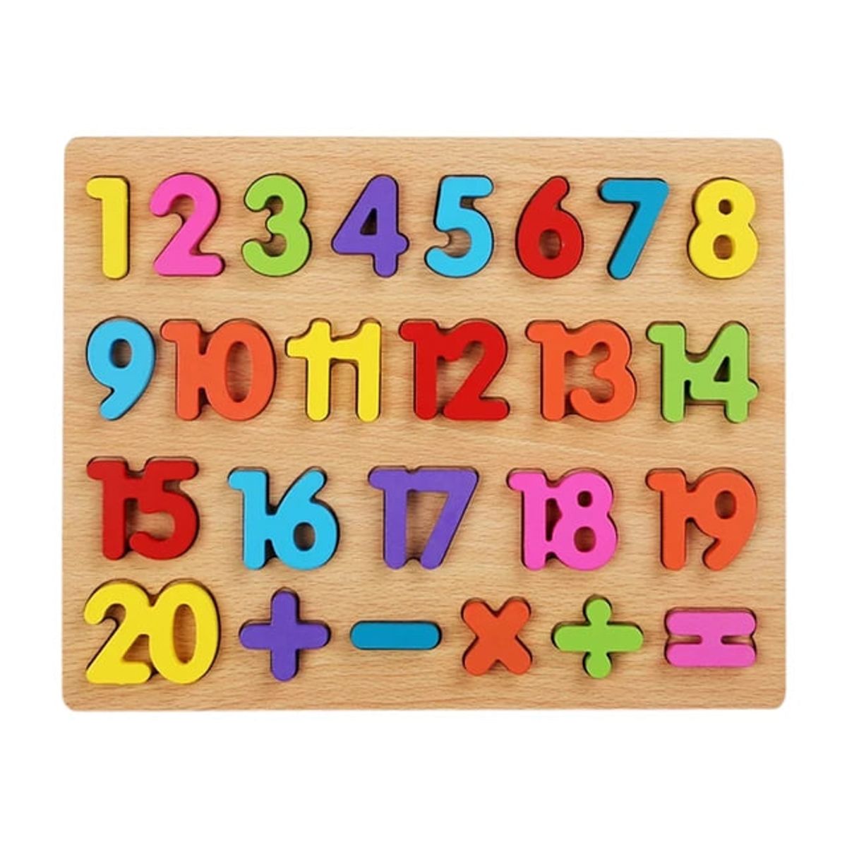 GENERICO - Juguete De Madera Rompecabezas Números Símbolos Matemáticos