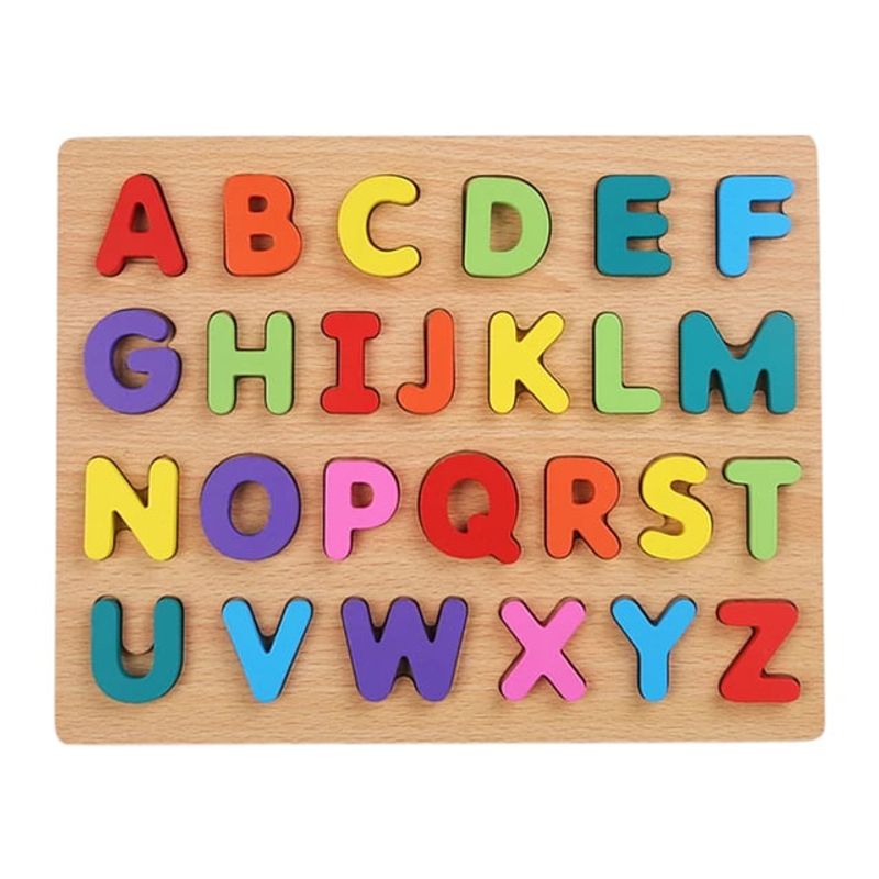 GENERICO - Juguete Didáctico De Madera Rompecabezas Letras