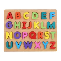 GENERICO - Juguete Didáctico De Madera Rompecabezas Letras