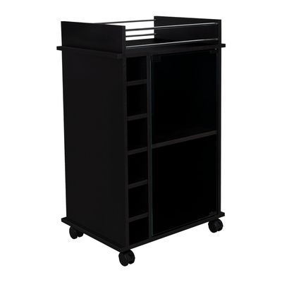 Imagen 2 del producto Bar Bajo 6 Botelleros 1 Puerta De Vidrio Fm-009N - Negro