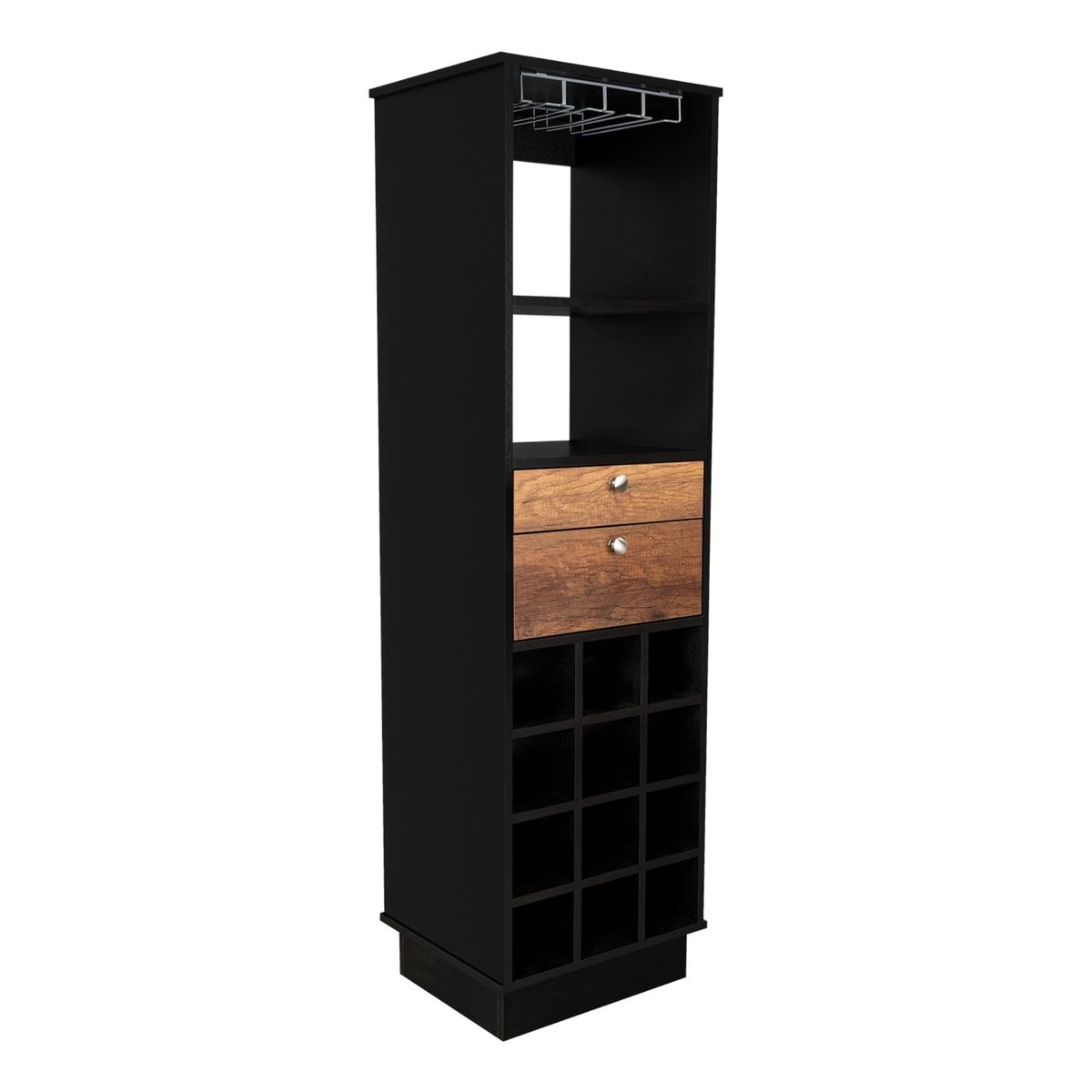 TUHOME - Mueble Bar Classic Caramelo Y Wengue 160x46x40 Cm