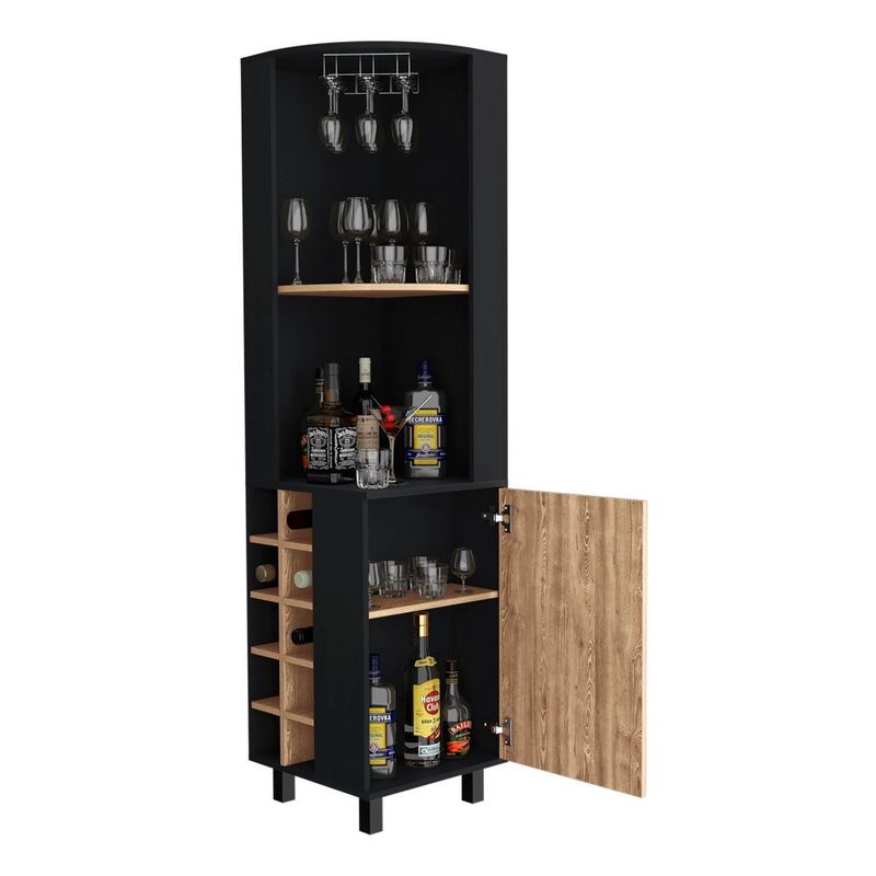 TUHOME - Bar Esquinero Kaia 180X45X45 Cm 1 Puerta Wengue Y Miel