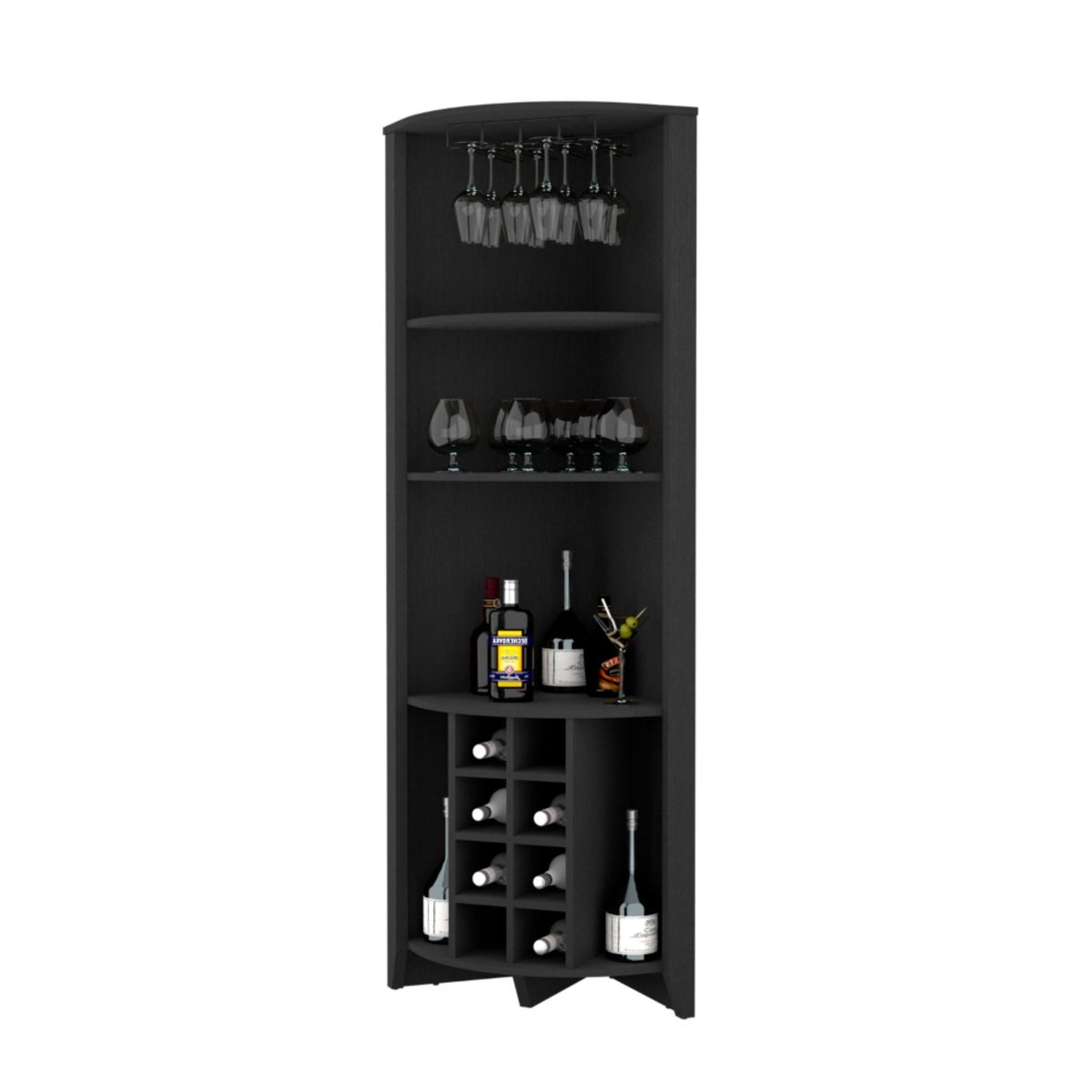 TUHOME - Bar Esquinero Essential Wengue 180X49X49 Cm