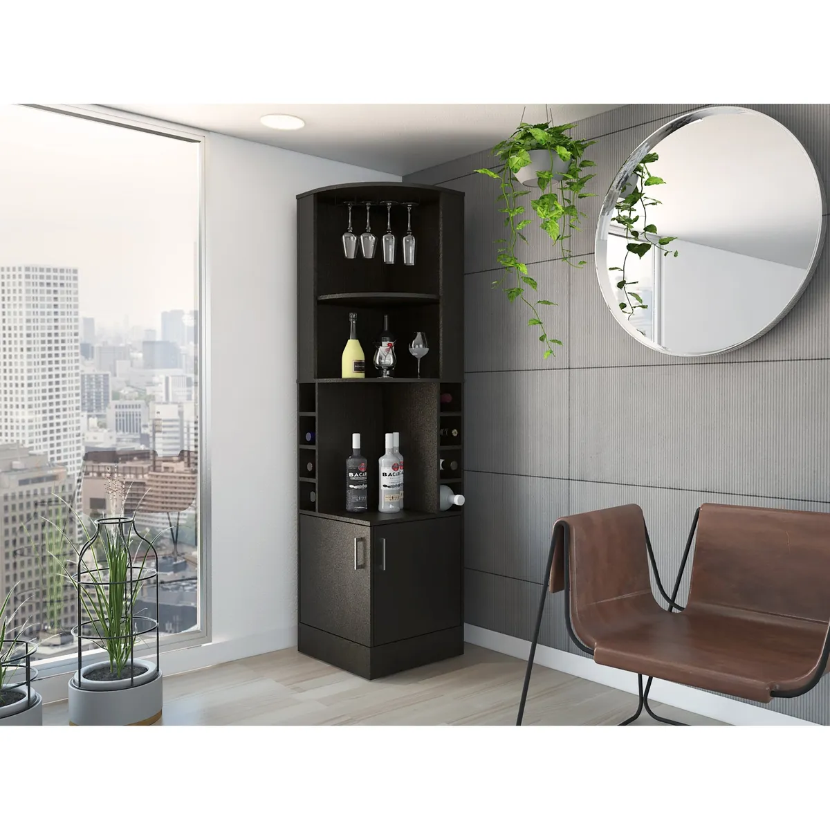 TUHOME - Bar Esquinero Kava Beijing Wengue 1806X469X469 Cm