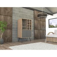 Bar Bajo Vassel Miel Y Plomo Con Botelleros Y Portacopas