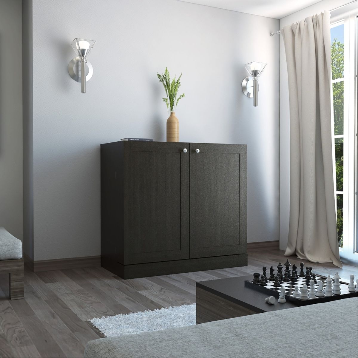 TUHOME - Bar Bajo Normandia Wengue Con Amplio Espacio